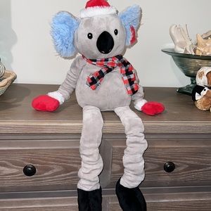 Koala plush 38 inches accordian legs Christmas